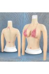 Buste faux seins manches longues, col haut