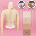 Buste faux seins manches longues, col haut