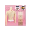 Buste faux seins manches longues, col haut