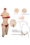 Combinaison faux seins en silicone
