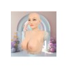 Buste faux seins réaliste, masque intégré