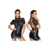 Mini robe avec haut en tulle, manches bouffantes F204