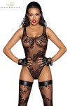 Body en tulle floqué F242  