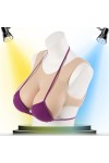 Buste faux seins 100% silicone, style brassière   
