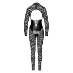 Combinaison corset Enigma F299 dentelle et wetlook (6023),Combinaison corset Enigma F299 dentelle et wetlook (6024),Combinaison 