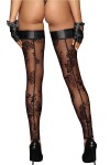 Bas autofixants en tulle floqué F243 (50586),Bas autofixants en tulle floqué F243 (50587)