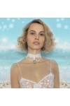 Ras de cou gothique dentelle et perles