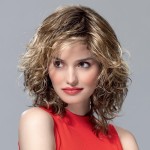 Perruque mi longue Monofilament, ultra-tendance