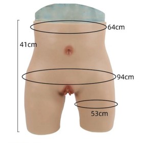 Panty faux vagin réaliste, en silicone  
