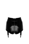 Short à jarretelles Glam F325 vinyle et wetlook