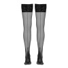 Bas autofixants couture noir 1 - Cotelli Legwear