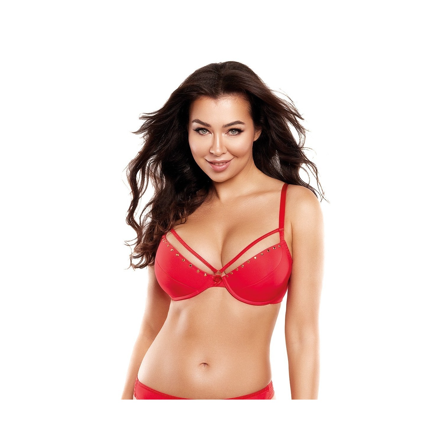 Soutien-gorge push-up rouge V-10351 - Axami