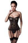 Corset bustier à jarretelles - Grey Velvet
