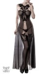 Set déshabillé tulle et dentelle 2 pièces - Grey Velvet