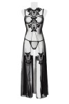 Set déshabillé tulle et dentelle 2 pièces - Grey Velvet