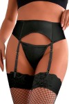 Porte-jarretelles wetlook avec string noir