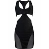 Robe moulante noire V-10619 - Axami