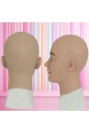 Masque féminin réaliste en silicone, tête pleine