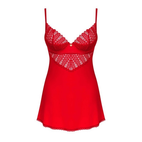 Ingridia nuisette et string - Rouge