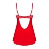 Ingridia nuisette et string - Rouge