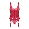 Cupide Desir corset et string - Rouge