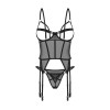Euridia corset et string - Noirs