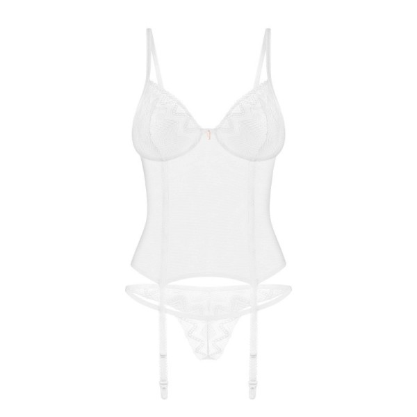 Alissium corset et string - Blancs