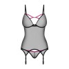Novenes corset et string - Noir
