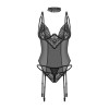 Donarella corset et string - Noir NP