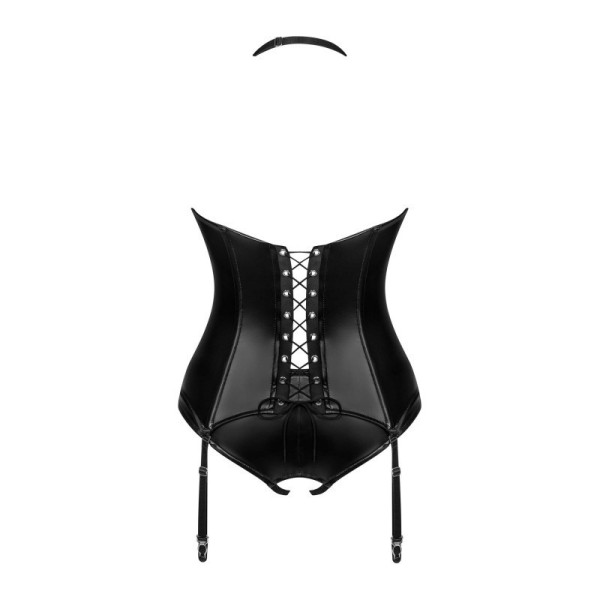 Viranes corset et string - Noir