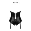 Viranes corset et string - Noir