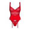 Amor Cherris guêpière et string - Rouge