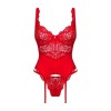 Amor Cherris guêpière et string - Rouge