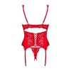 Amor Cherris guêpière et string - Rouge