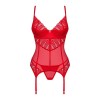 Ingridia corset et string - Rouge