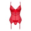 Ingridia corset et string - Rouge