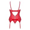 Ingridia corset et string - Rouge