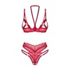 Cupide desir ensemble 2 pièces ouvert - Rouge