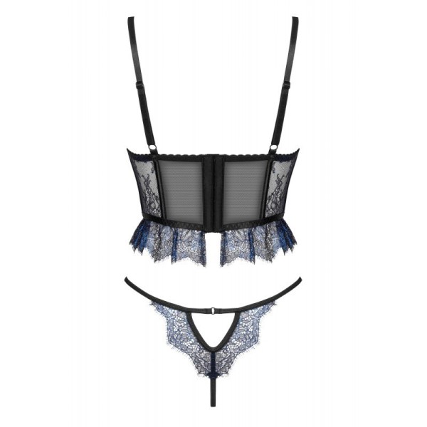 Saphira ensemble 2 pièces - noir et bleu