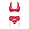 Lacelove ensemble 3 pièces - Rouge