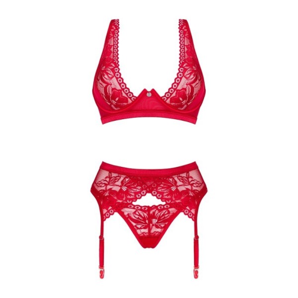 Lacelove ensemble 3 pièces - Rouge