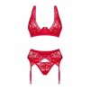 Lacelove ensemble 3 pièces - Rouge