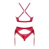 Lacelove ensemble 3 pièces - Rouge
