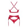 Lacelove ensemble 3 pièces - Rouge