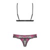Tulia Ensemble ouvert 2 pcs - Noir et Fuchsia