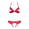 870-SEC-3 Ensemble ouvert 2 pcs - Rouge