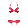 870-SEC-3 Ensemble ouvert 2 pcs - Rouge