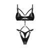 Dame controle body ouvert - Noir