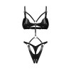 Dame controle body ouvert - Noir