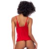 Nuisette courte rouge et string assorti - MAL7562RD